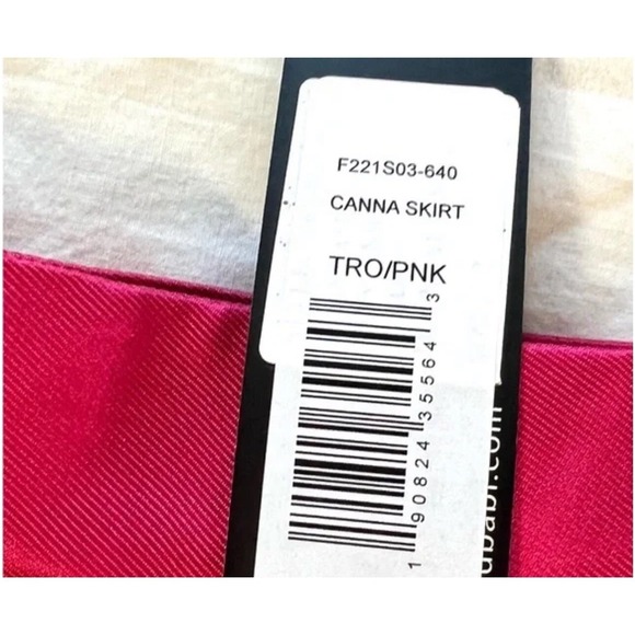 $350 NWT SACHIN & BABI Noir Canna Skirt Pleated A-Line Midi Tropical Pink SZ‎ 2 - Picture 5 of 6